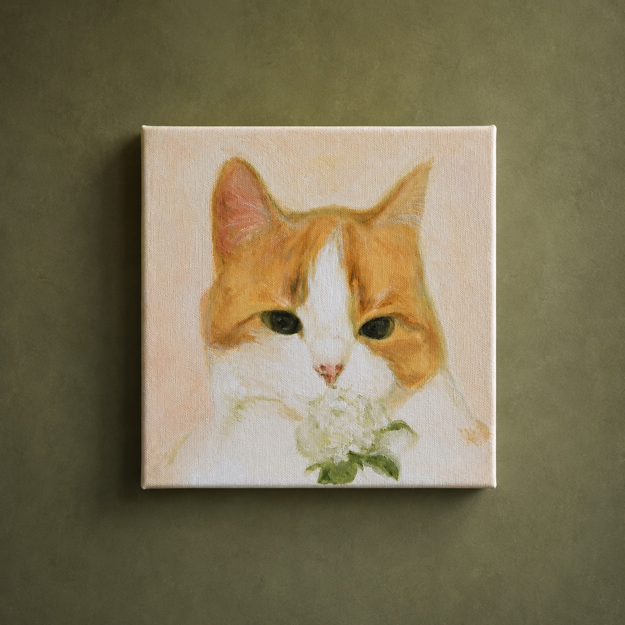 Oil painting pet portrait